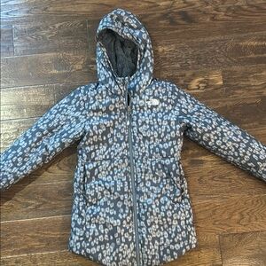 The North Face Gray Animal Print Puffer
